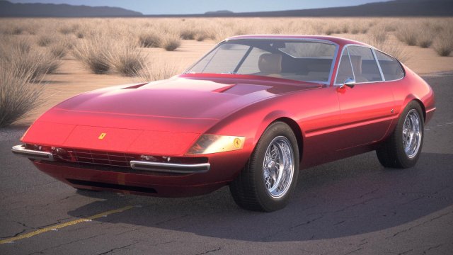 Ferrari Daytona Coupe 1968-1973 Model 3D .c4d .max .obj .3ds .fbx .stl .blend 