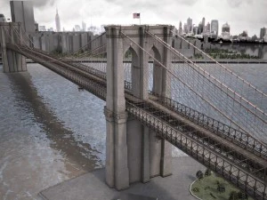 Brooklyn Bridge New York City 3D Model