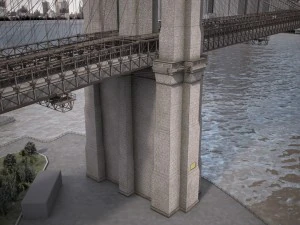 Brooklyn Bridge New York City 3D Model