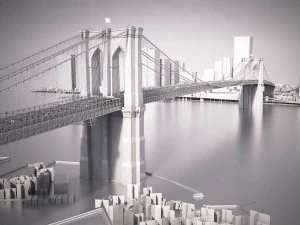 Brooklyn Bridge New York City 3D Model