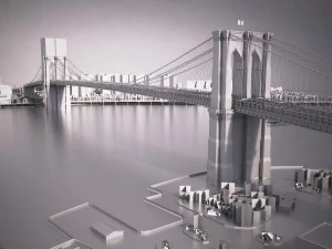 Brooklyn Bridge New York City 3D Model