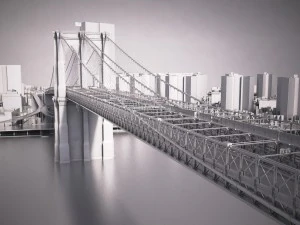 Brooklyn Bridge New York City 3D Model