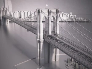 Brooklyn Bridge New York City 3D Model