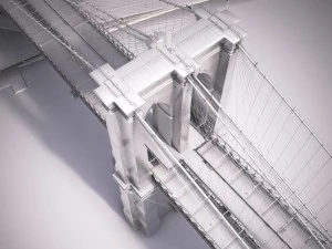 Brooklyn Bridge New York City 3D Model