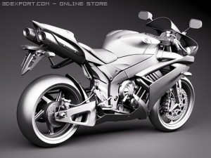 Yamaha YZF-R1 Motorcycle 2008 3D मॉडल