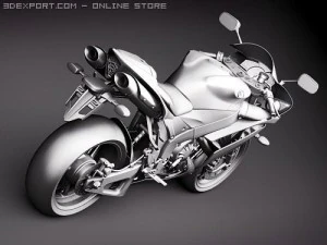 Yamaha YZF-R1 Motorcycle 2008 3D Model