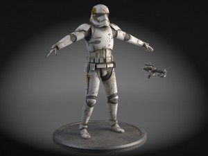 Dirty Storm Trooper Light Star Wars First Order Model 3D