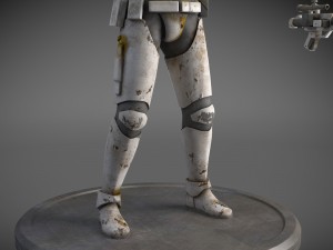 Dirty Storm Trooper Light Star Wars First Order 3D Model