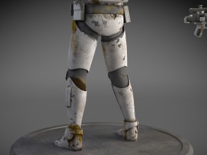 Dirty Storm Trooper Light Star Wars First Order 3D Model