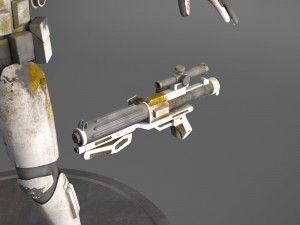 Dirty Storm Trooper Light Star Wars First Order 3D Model
