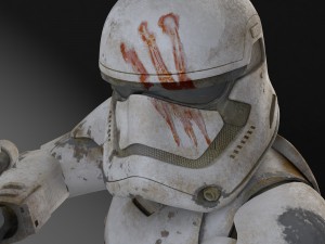 Dirty Storm Trooper Light Star Wars First Order 3D Model