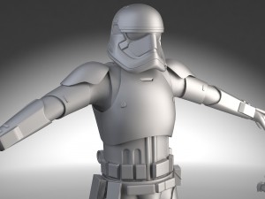 Dirty Storm Trooper Light Star Wars First Order 3D Model