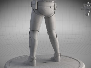 Dirty Storm Trooper Light Star Wars First Order 3D Model
