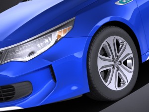 Kia Optima Hybrid 2017 vray Modèle 3D