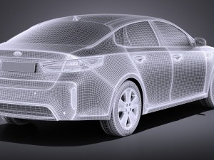 Kia Optima Hybrid 2017 vray Modèle 3D