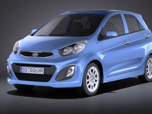 Kia Picanto 5 pintu 2015 vray Model 3D