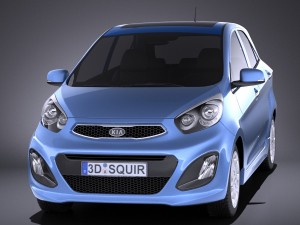 Kia Picanto 5-door 2015 vray Model 3D