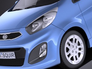 Kia Picanto 5-door 2015 vray Model 3D