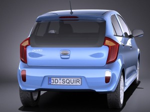 Kia Picanto 5-door 2015 vray Model 3D