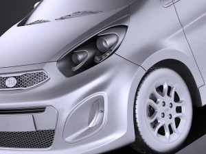 Kia Picanto 5-door 2015 vray Model 3D