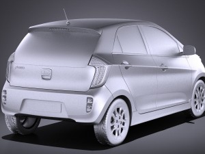 Kia Picanto 5-door 2015 vray Model 3D