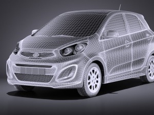 Kia Picanto 5-door 2015 vray Model 3D
