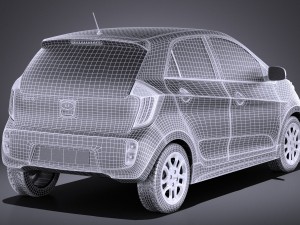 Kia Picanto 5-door 2015 vray Model 3D
