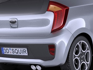 Kia Picanto 3-door 2015 vray 3D Модель