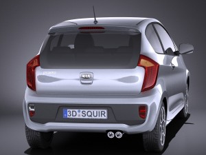 Kia Picanto 3-door 2015 vray 3D Модель