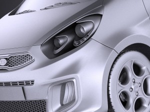 Kia Picanto 3-door 2015 vray 3D Модель