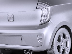 Kia Picanto 3-door 2015 vray 3D Модель