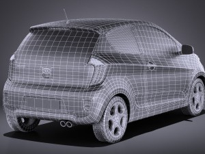 Kia Picanto 3-door 2015 vray 3D Модель
