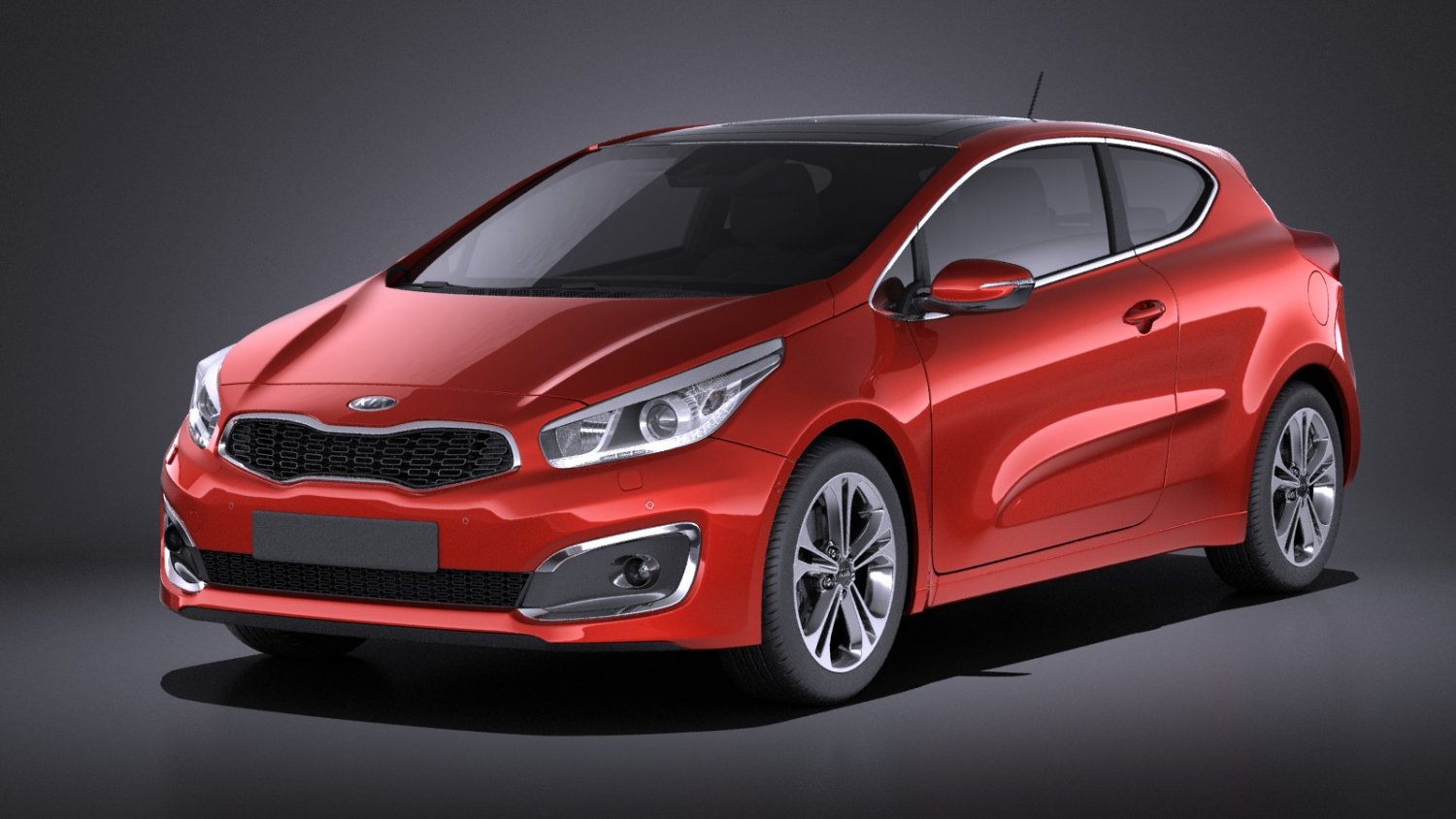 Kia Pro Ceed 2017 Vray 3d Model In Compact Cars 3dexport
