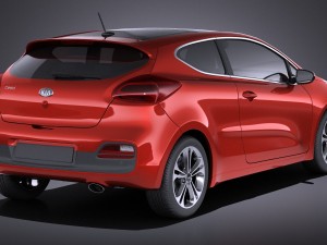 Kia Pro Ceed 2017 vray 3Dモデル