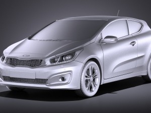 Kia Pro Ceed 2017 vray 3Dモデル