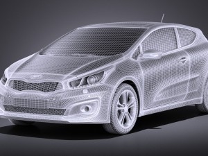 Kia Pro Ceed 2017 vray 3Dモデル