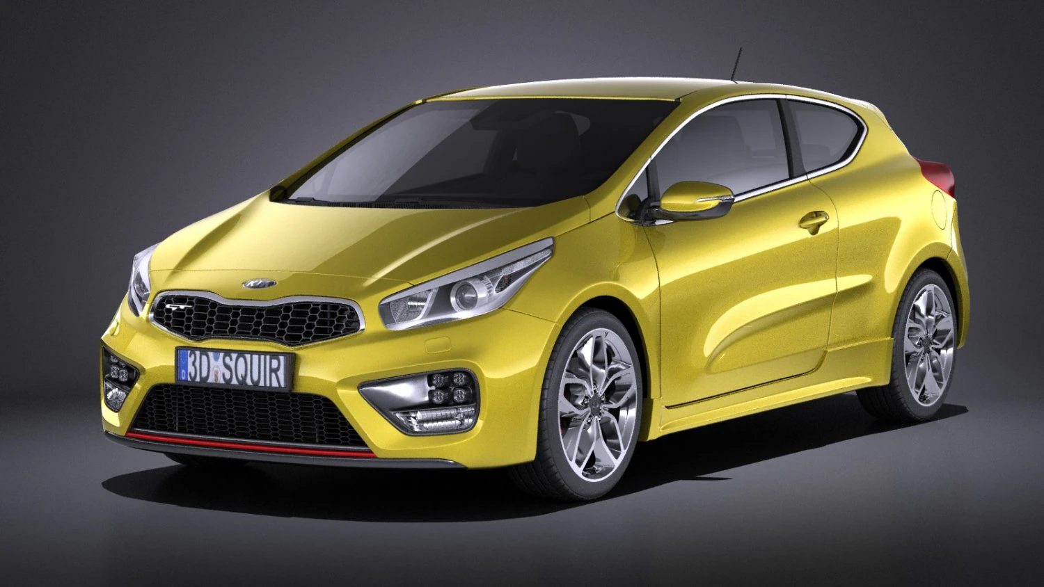 Kia Pro Ceed GT 2017 vray 3D Model .c4d .max .obj .3ds .fbx .stl .blend