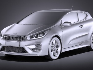 Kia Pro Ceed GT 2017 vray Modelo 3D