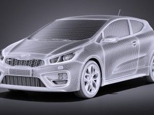 Kia Pro Ceed GT 2017 vray Modelo 3D