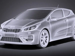 Kia Pro Ceed GT 2017 vray 3D Model