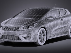 Kia Pro Ceed GT 2017 vray Modelo 3D