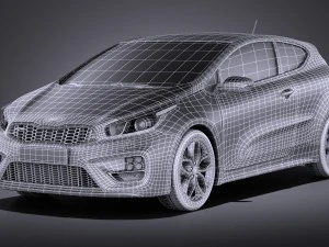 Kia Pro Ceed GT 2017 vray 3D Model