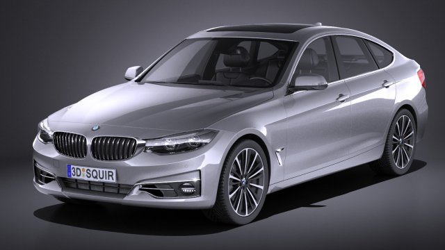 bmw 3 gt f34 2017 Model 3D .c4d .max .obj .3ds .fbx .stl .blend 