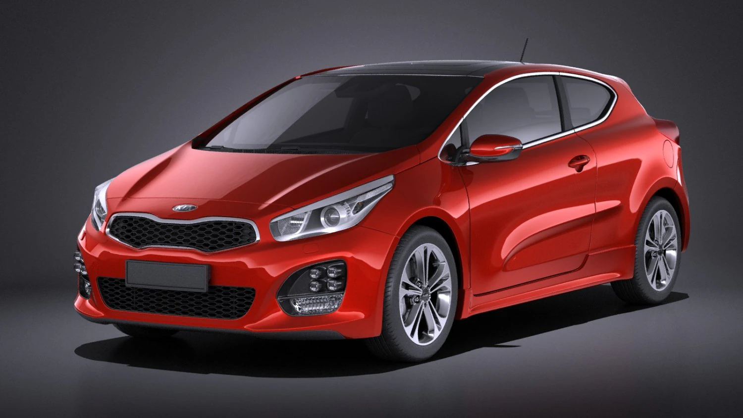 Kia Pro Ceed GT-line 2017 vray 3D Model .c4d .max .obj .3ds .fbx .stl .blend