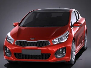 Kia Pro Ceed GT-line 2017 vray 3D Model