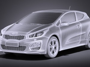 Kia Pro Ceed GT-line 2017 vray Model 3D