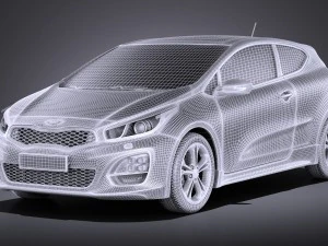 Kia Pro Ceed GT-line 2017 vray 3D Model