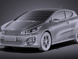 Kia Pro Ceed GT-line 2017 vray Model 3D