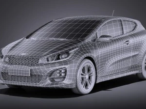 Kia Pro Ceed GT-line 2017 vray 3D Model