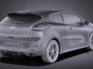Kia Pro Ceed GT-line 2017 vray 3D Model